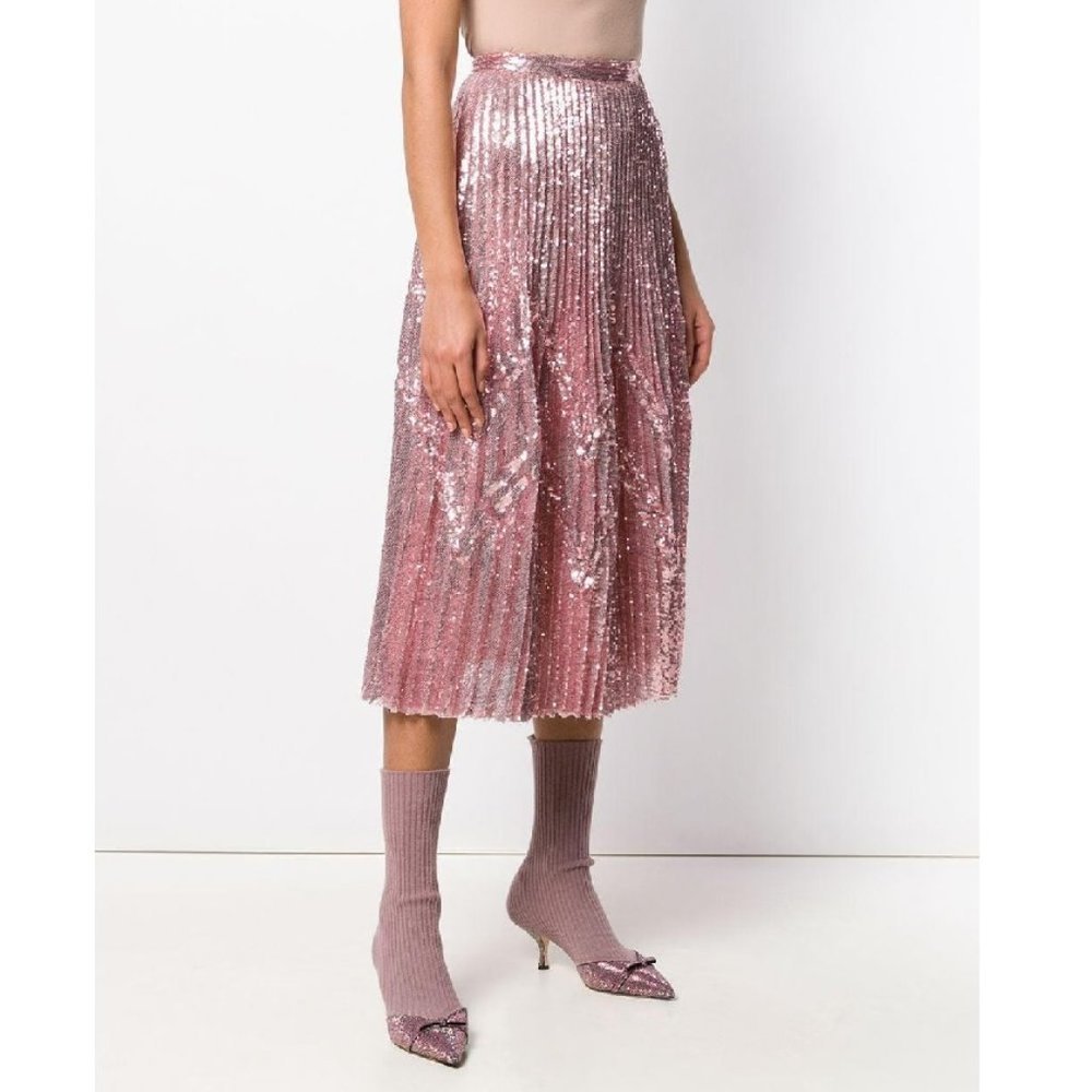 Marco De Vincenzo Sequins Midi Skirt